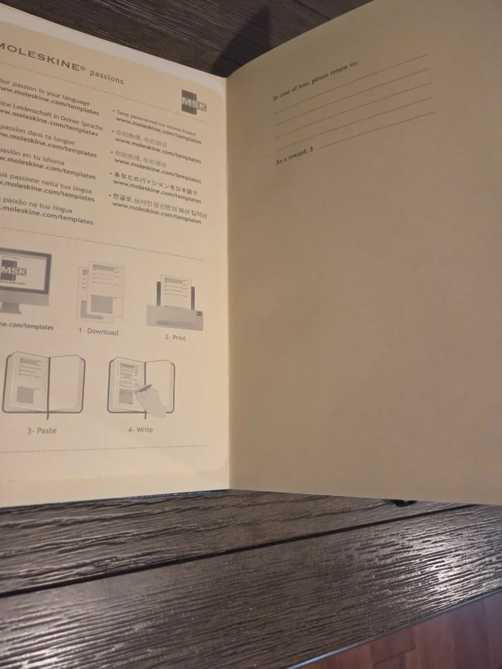Moleskine passion journal